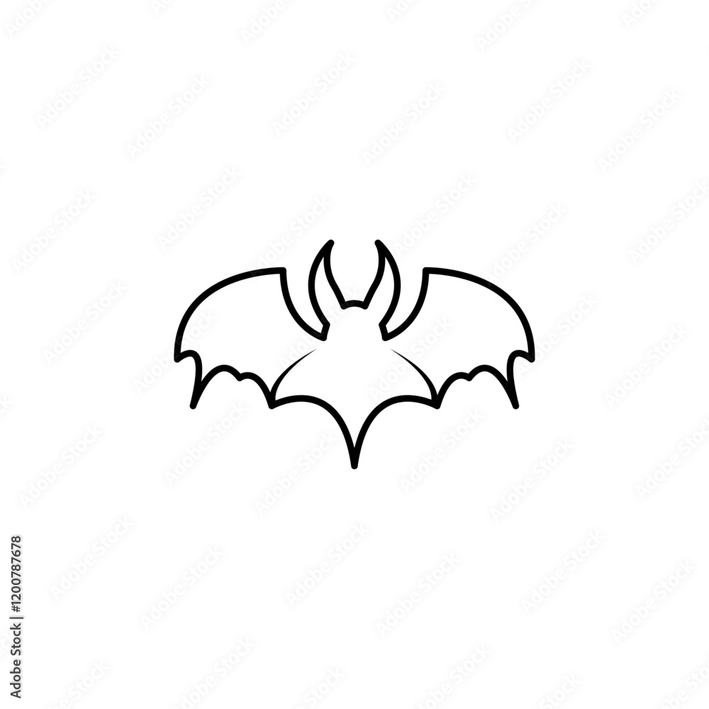 Bone icon Flat isolated outline sign Bone icon Flat isolated outline sign