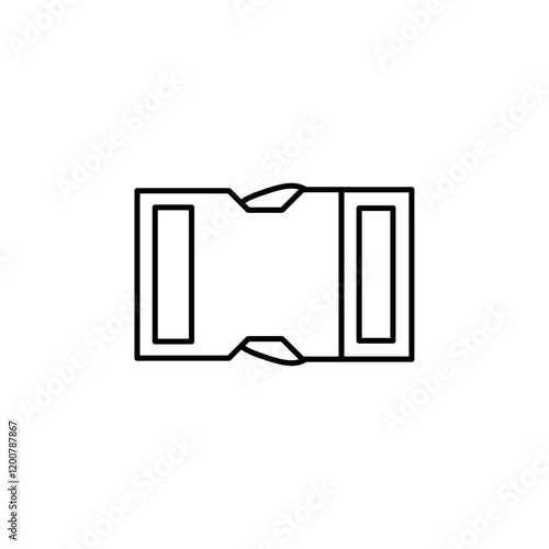 buckle icon. Flat isolated outline sign