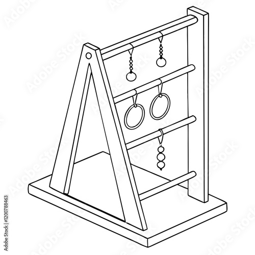 Wooden Jewelry Display Stand