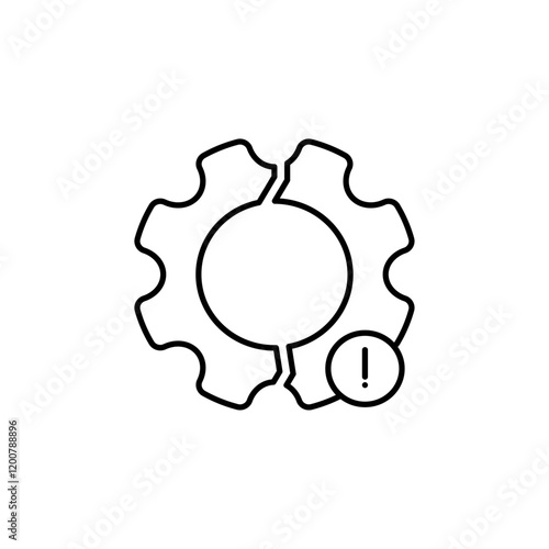 Disruption icon Flat isolated outline sign