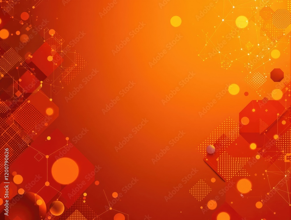 Abstract orange bokeh background with geometric shapes, abstract backgrounds, orange hues Abstract orange bokeh background with geometric shapes, abstract backgrounds, orange hues