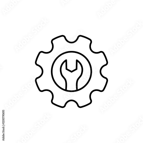 Maintenance icon Flat isolated outline sign