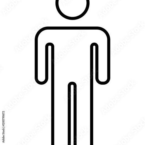 Male icon set Flat isolated outline sign