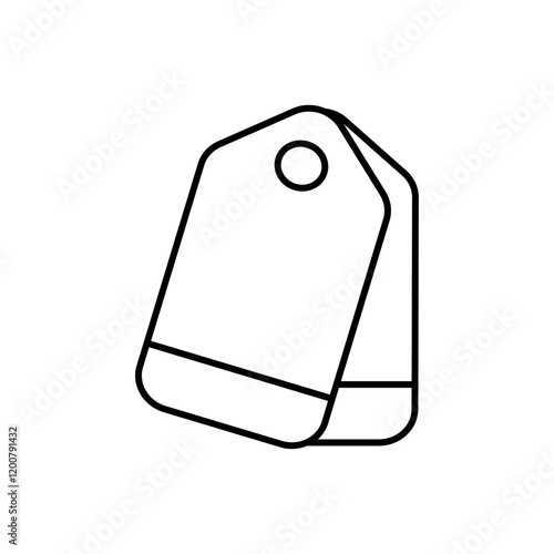 Pricetag icon Flat isolated outline sign