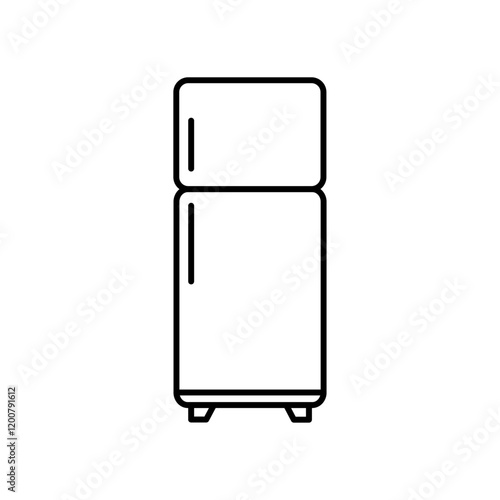 Refrigerator icon Flat isolated outline sign