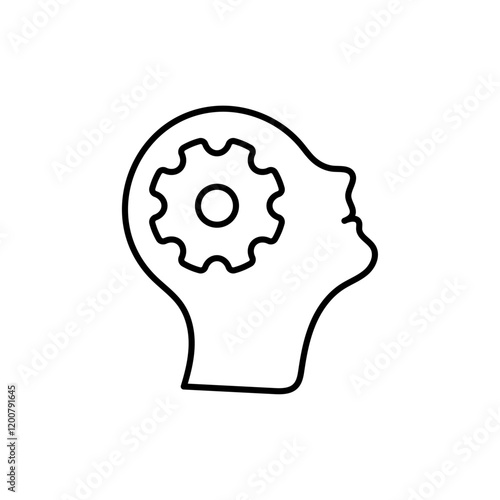 Realization icon Flat isolated outline sign