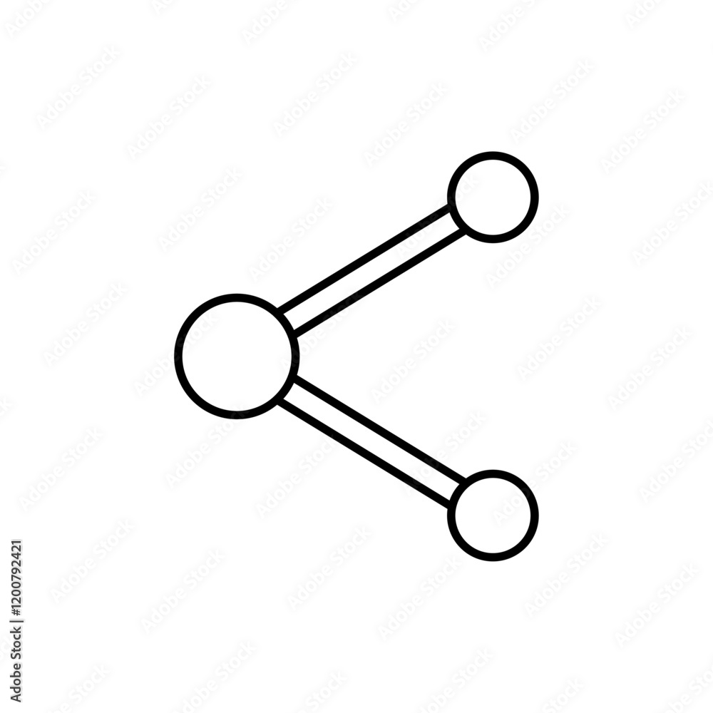 Share Icon Flat isolated outline sign Share Icon Flat isolated outline sign