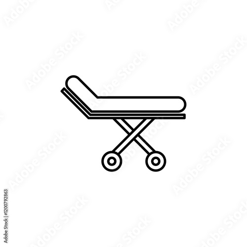 Stretcher icon Flat isolated outline sign