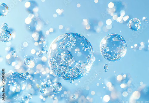 Wallpaper Mural Blue Bubbles Torontodigital.ca