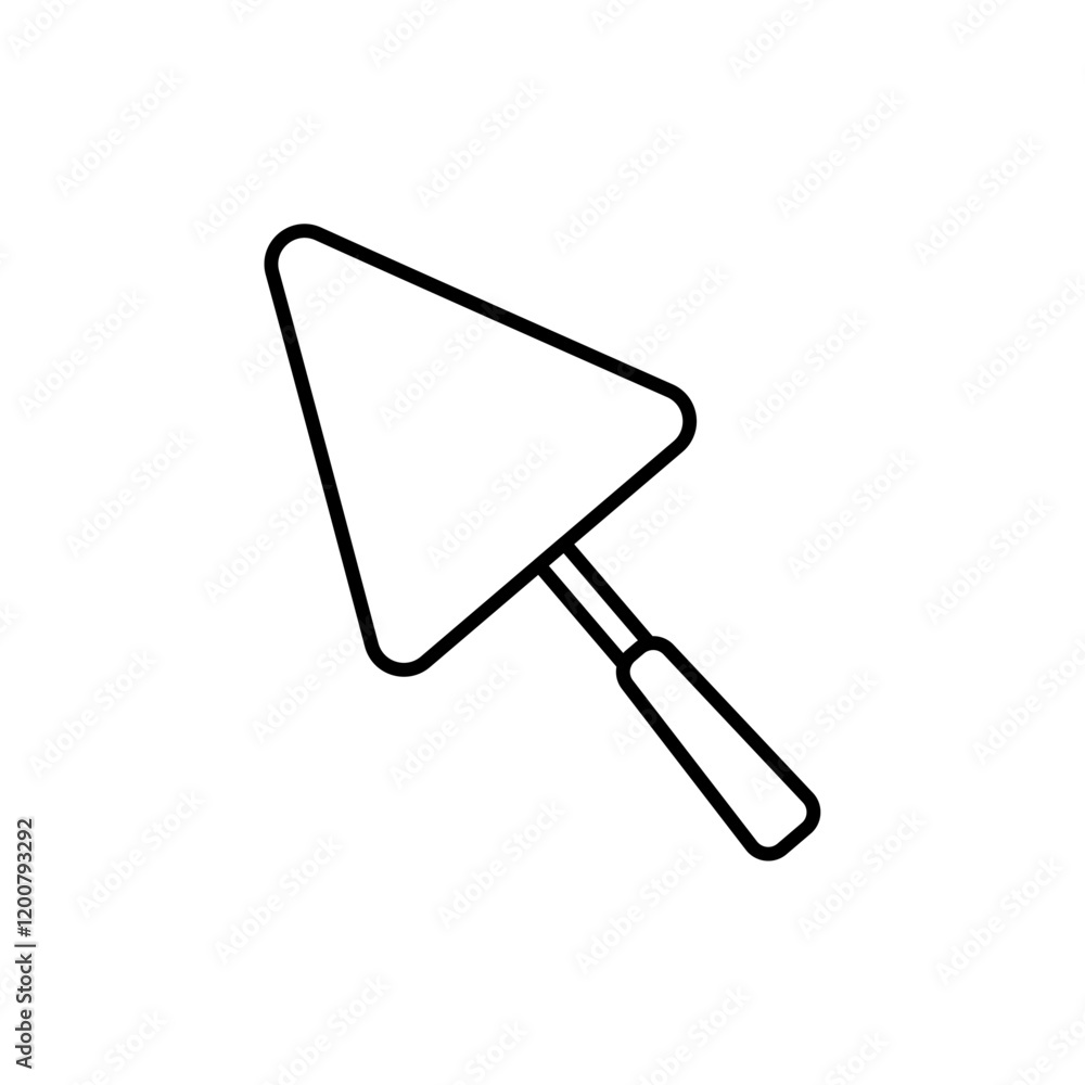 Trowel icon Flat isolated outline sign Trowel icon Flat isolated outline sign