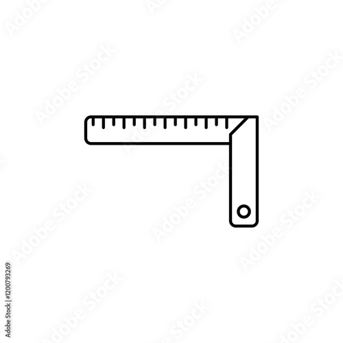 Try square icon Flat isolated outline sign