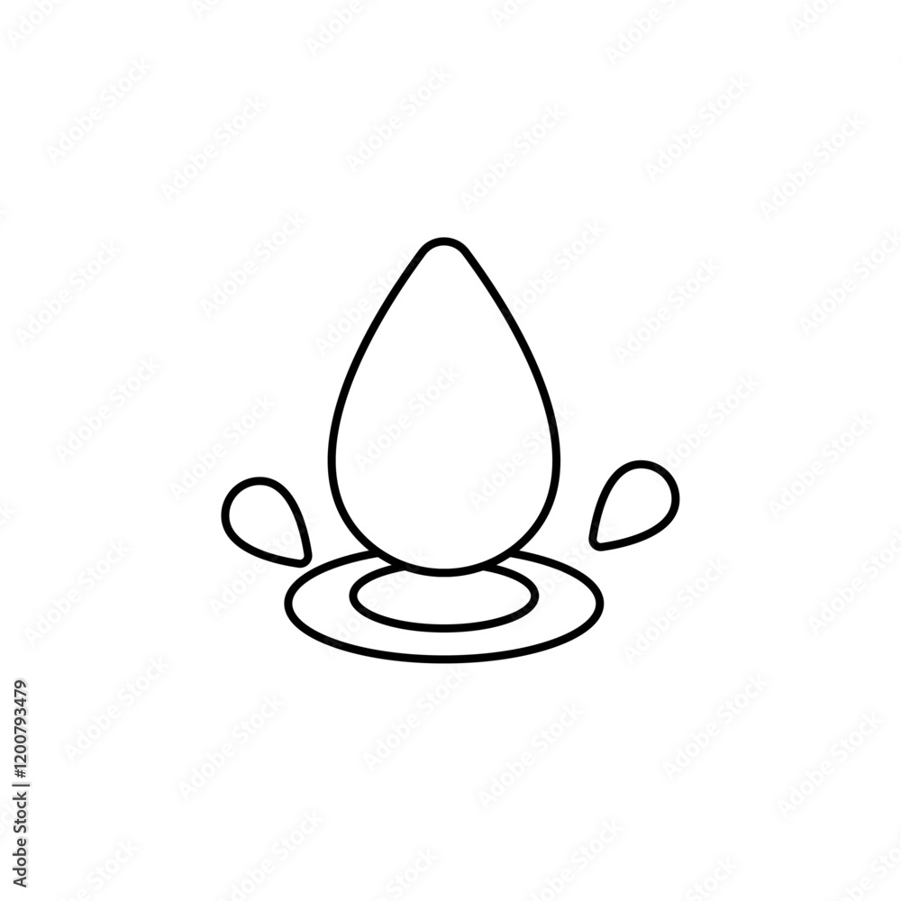Water icon Flat isolated outline sign Water icon Flat isolated outline sign