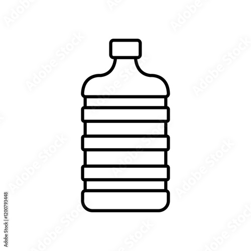 Water gallon icon Flat isolated outline sign