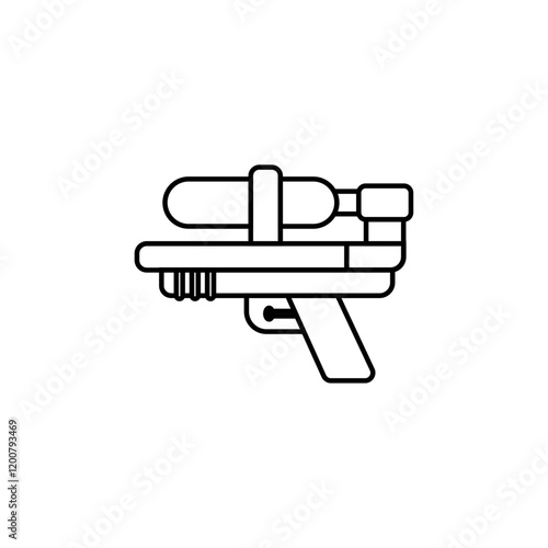 water gun icon Flat isolated outline sign