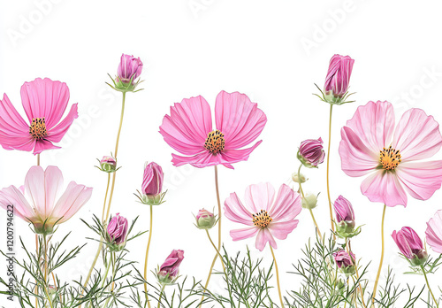 Wallpaper Mural Pink Cosmos Flowers Torontodigital.ca