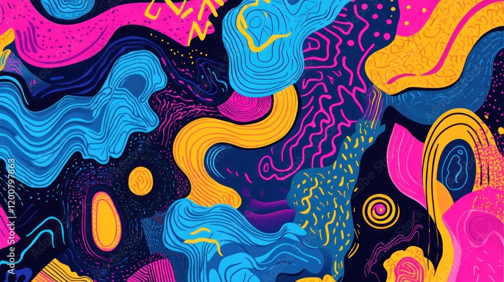 Abstract vibrant colorful shapes, lines, and patterns. Abstract vibrant colorful shapes, lines, and patterns.