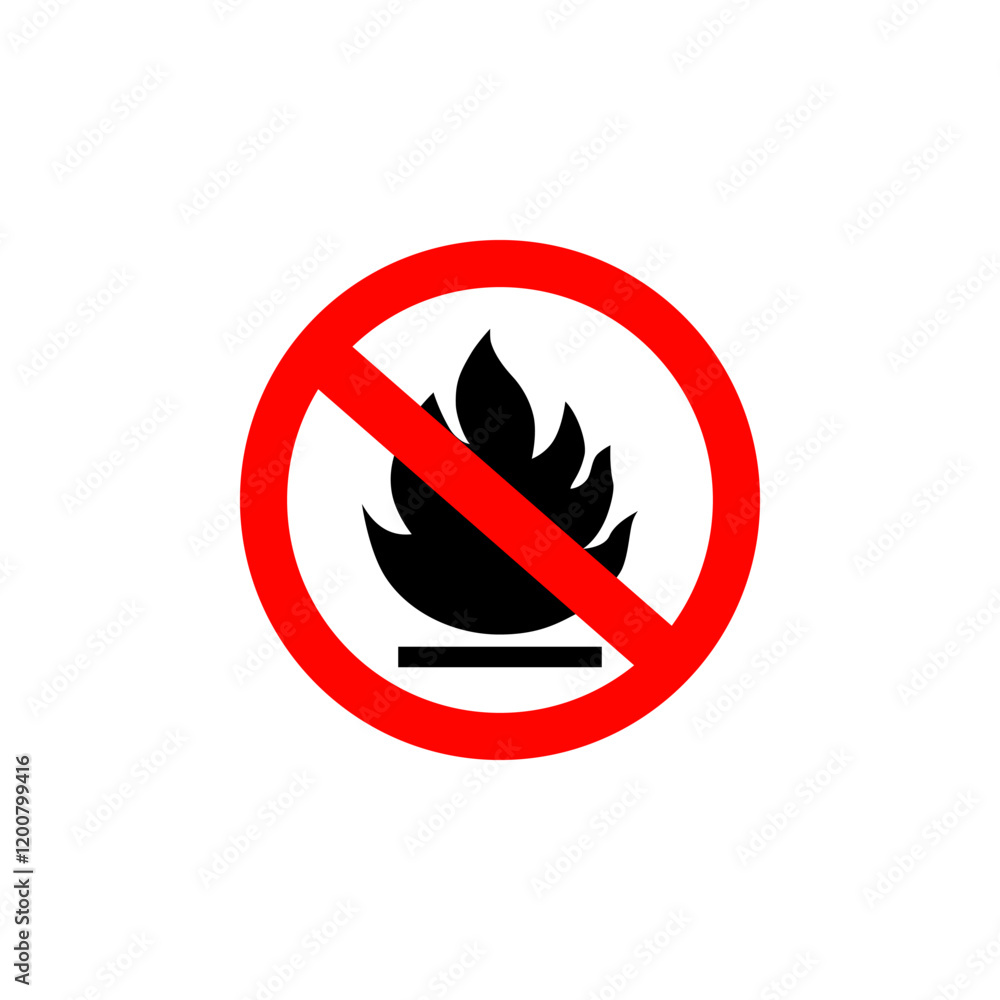 No fire icon on white background. No fire icon on white background.