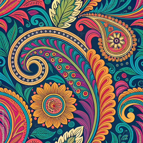pattern with flowers, Psychedelic pattern