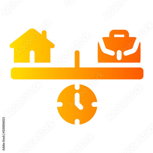 work life balance Gradient icon