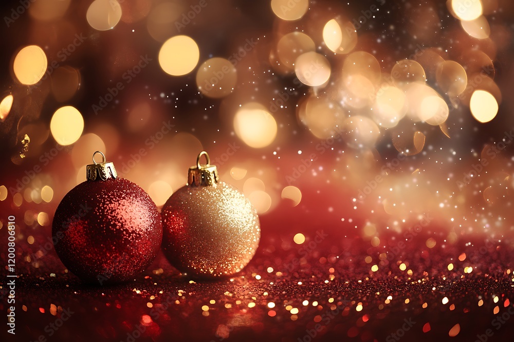 Stylish Red Background with Softly Glowing Golden Accents. Stylish Red Background with Softly Glowing Golden Accents.