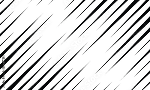 abstract trendy diagonal black irregular thick to thin line pattern art perfect for background.