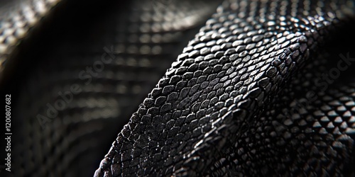 Black and silver snake skin tie