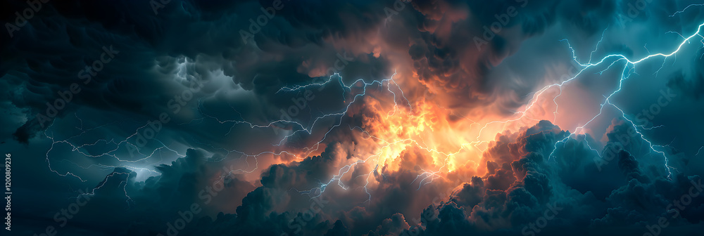 Striking Beauty: The Fierce Elegance of Lightning Captured in a Stormy Night Striking Beauty: The Fierce Elegance of Lightning Captured in a Stormy Night