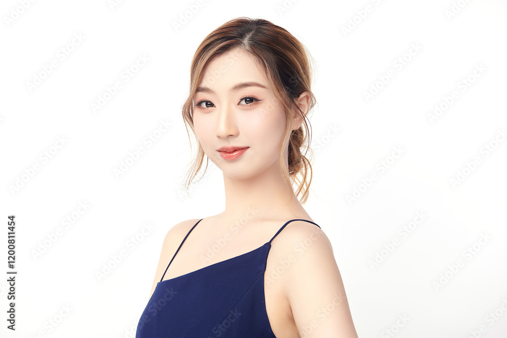 Beautiful young asian woman with clean fresh skin on white background, Face care, Facial treatment, Cosmetology, beauty and spa, Asian women portrait. Beautiful young asian woman with clean fresh skin on white background, Face care, Facial treatment, Cosmetology, beauty and spa, Asian women portrait.