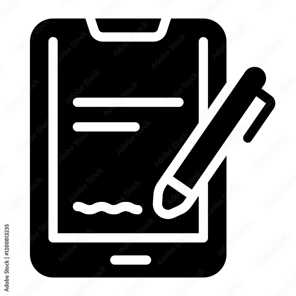 digital signature Solid icon digital signature Solid icon