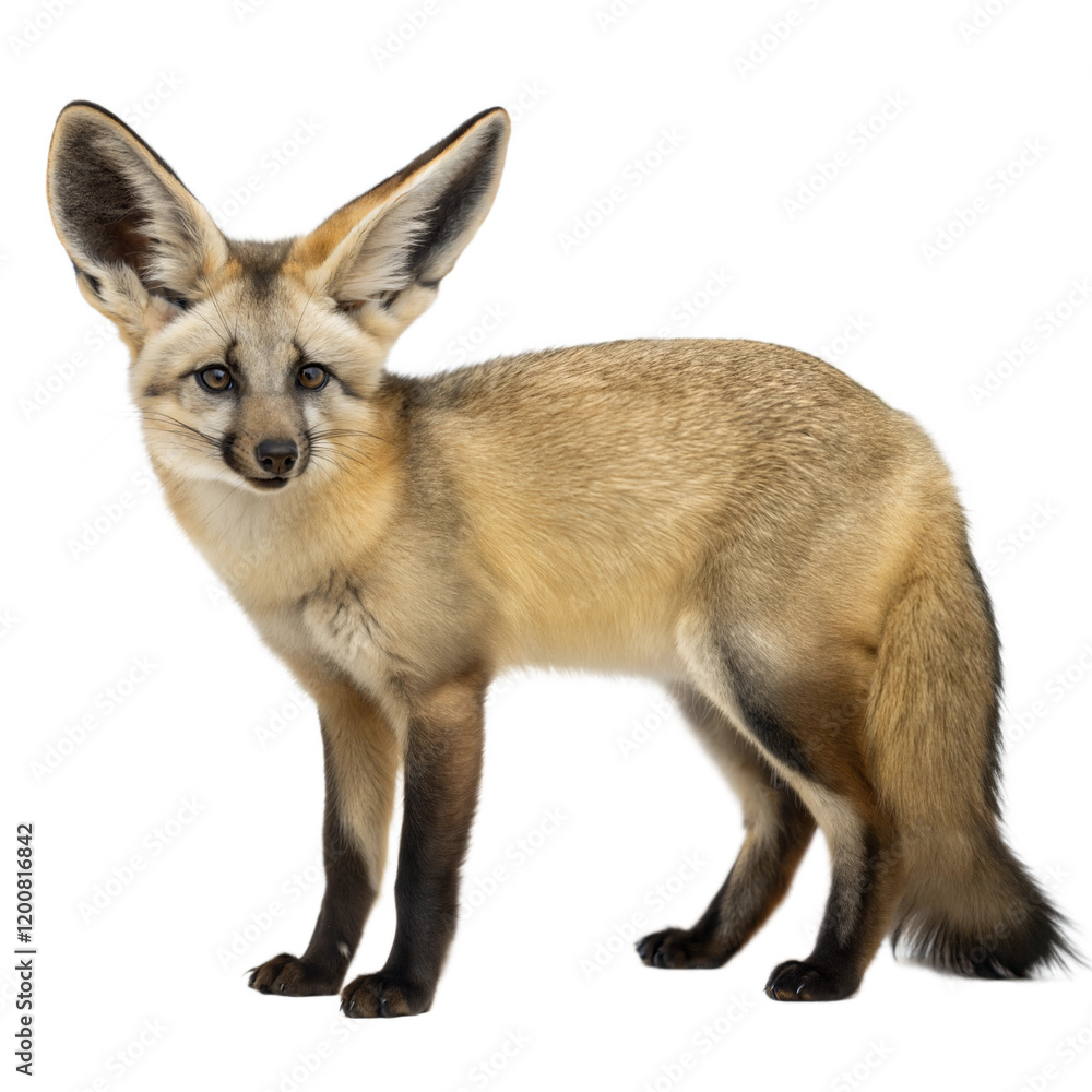 Obraz premium Bat Eared Fox AI Generated Image