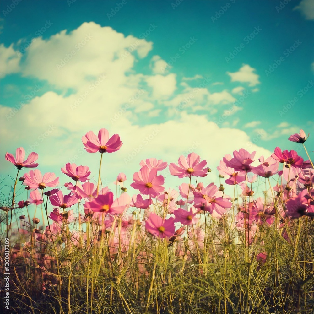 Beautiful morning of cosmos flower are blooming on white background Beautiful morning of cosmos flower are blooming on white background