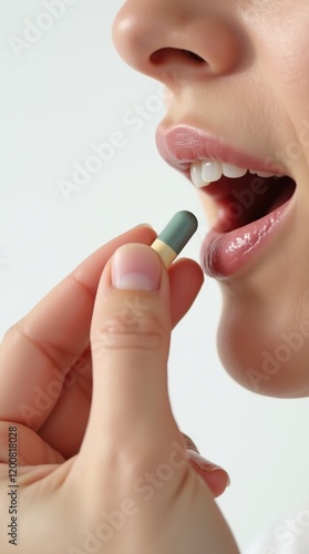 Close-Up of Person Holding and Preparing to Consume a Capsule Pill