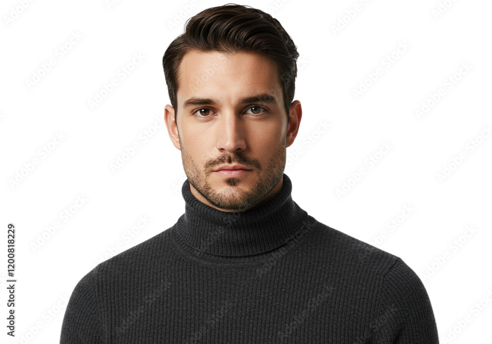 Portrait Handsome Man Dark Sweater Serious Expression Studio Shot guy men face male look model style Portrait Handsome Man Dark Sweater Serious Expression Studio Shot guy men face male look model style