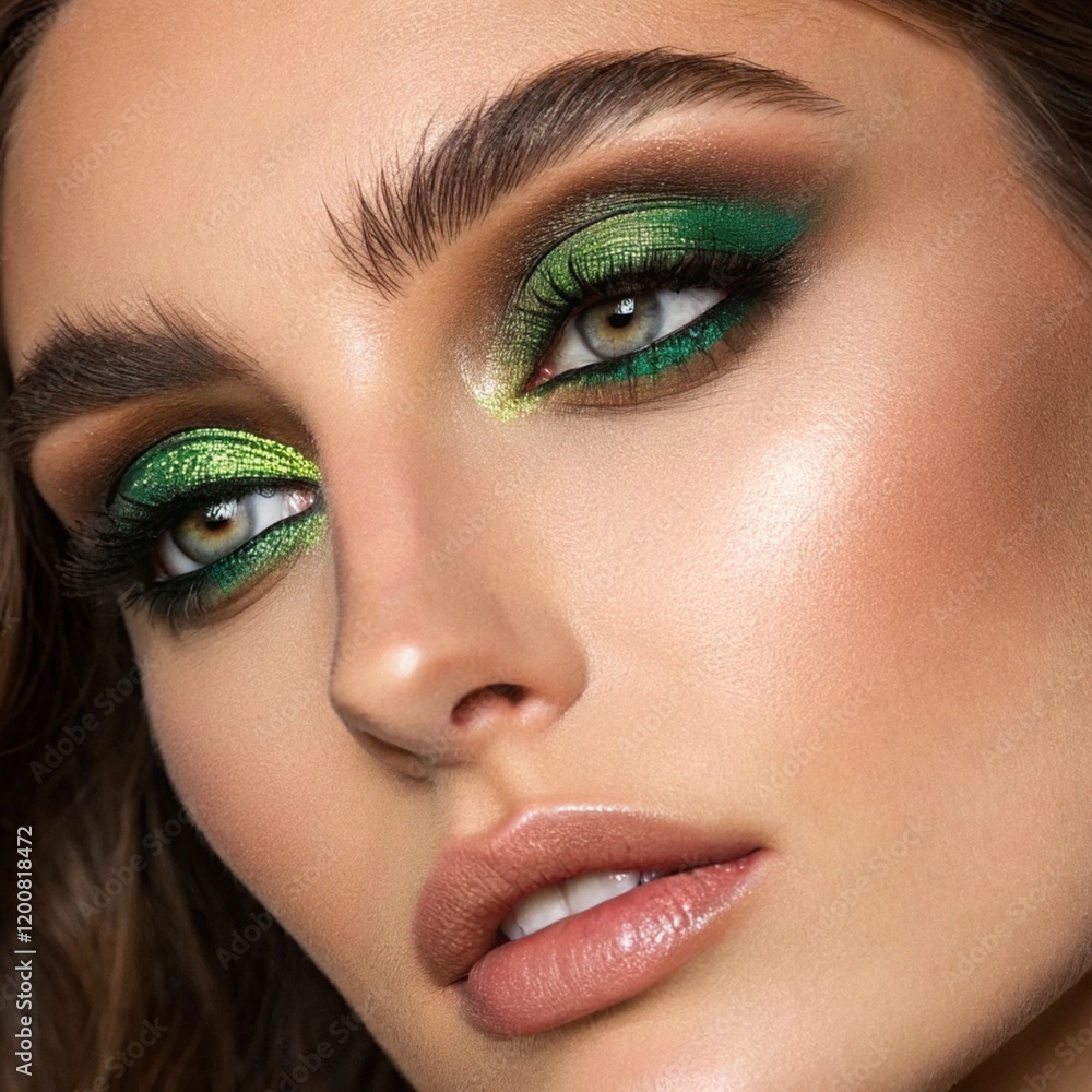 Naklejka premium close up portrait of woman with makeup
