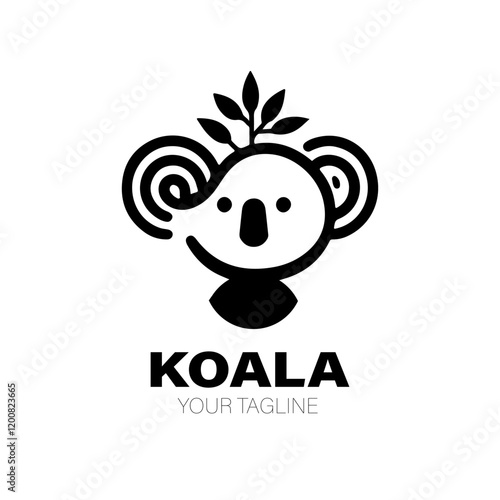 Koala Logo. Koala Logo Design. Koala Logo Brand. Koala Logo Vector Design Isolated on White Background photo