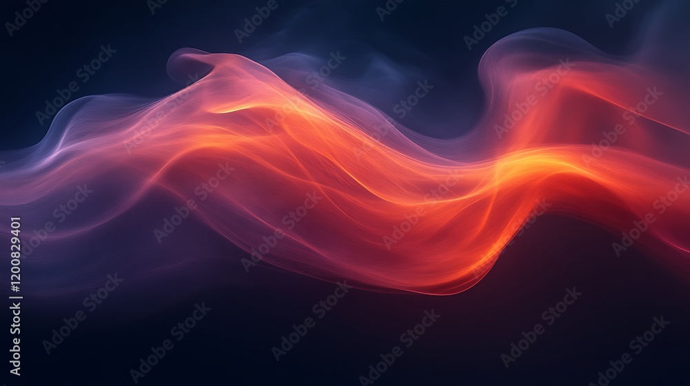 Fototapeta premium Abstract Red Orange and Purple Flowing Waves