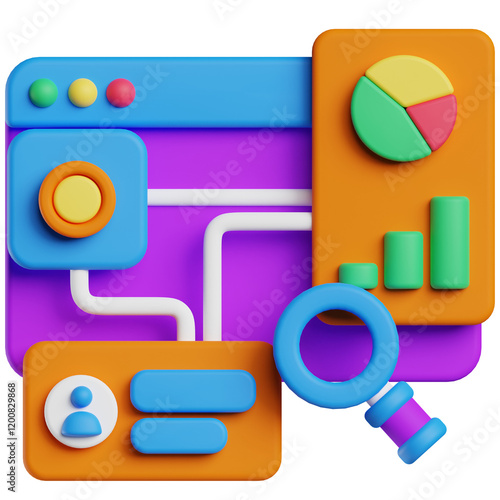 Analyzing business growth using statistical data presented in infographics, pie charts, bar graphs, and numerical formats.