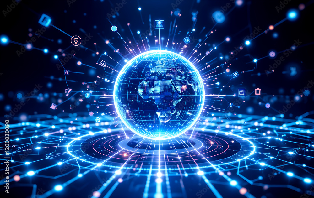 A Futuristic Representation of the Interconnected World A Futuristic Representation of the Interconnected World