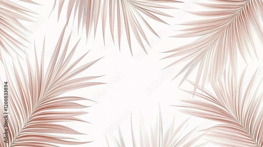 Fototapeta premium Seamless Luxury Pattern with Stylized Palm Leaves Design