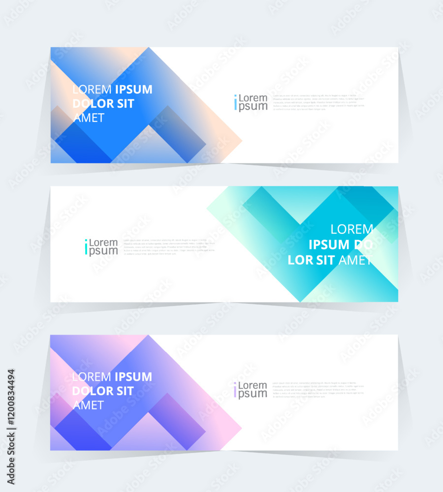 Geometric banner design with Vector presentation template. Geometric banner design with Vector presentation template.