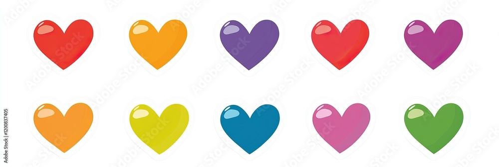 This collection features vibrant heart-shaped stickers ideal for artists, card makers, and craft enthusiasts looking to enhance their creative projects and decor This collection features vibrant heart-shaped stickers ideal for artists, card makers, and craft enthusiasts looking to enhance their creative projects and decor
