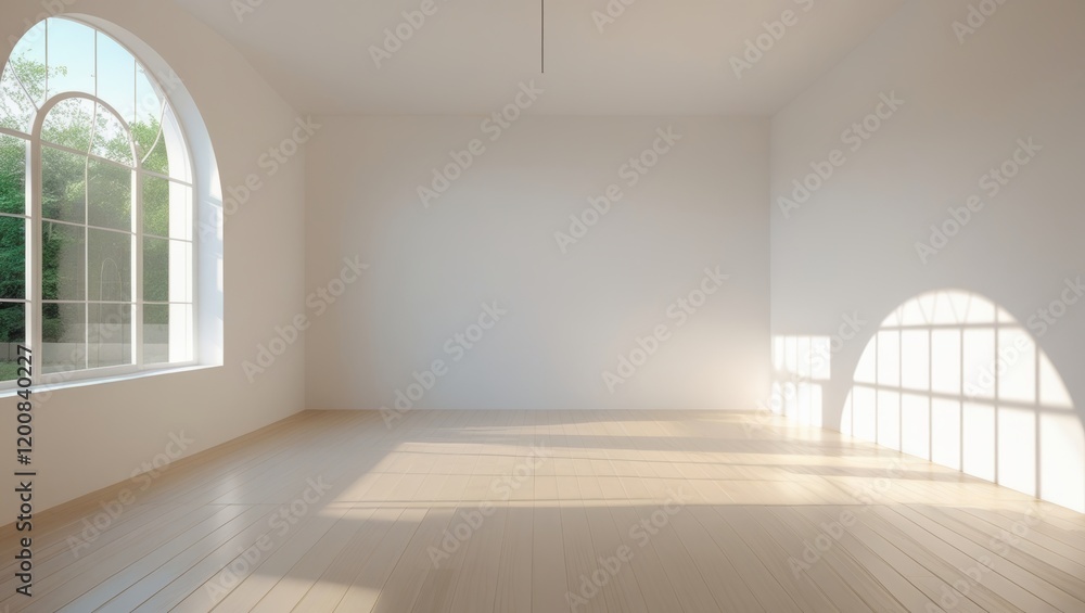 Empty room for mockup. Empty room with light wall and wooden floor.3d rendering. Empty room for mockup. Empty room with light wall and wooden floor.3d rendering.