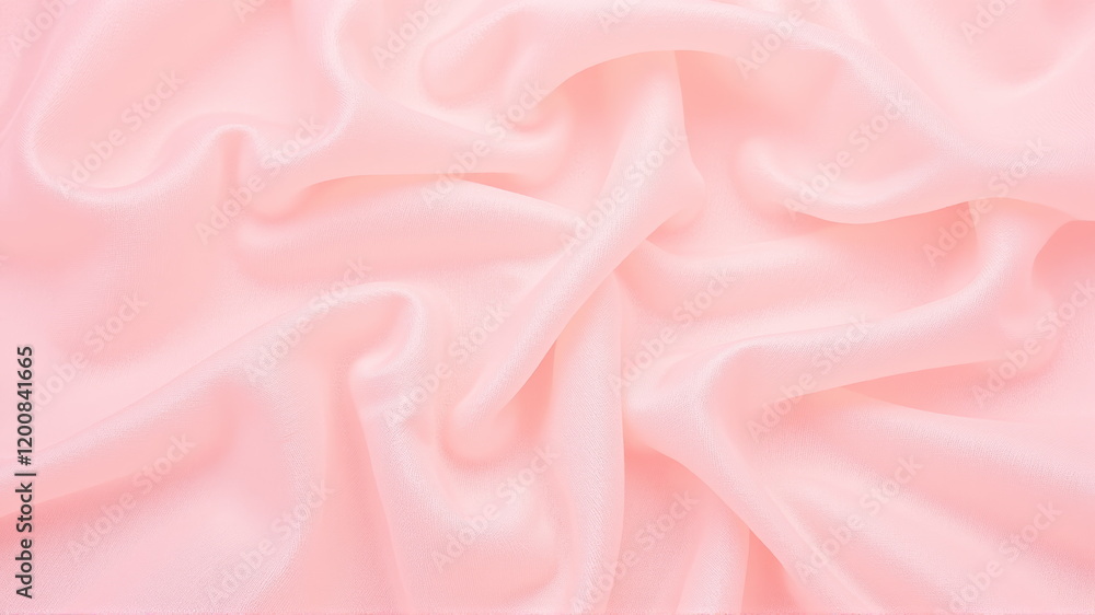 Obraz premium Soft pink silk fabric texture with gentle folds