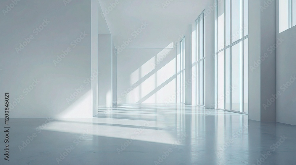 Obraz premium Minimalistic Spacious Office Interior with Clean Lines and Light