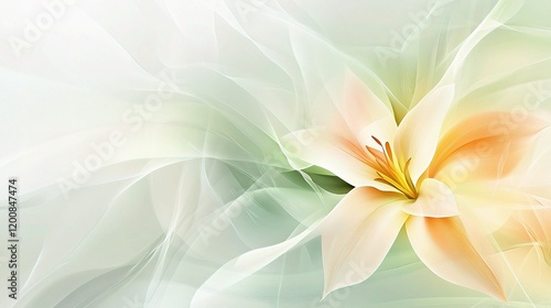 Abstract Modern Floral Design with Soft Lines and Spring Vibes