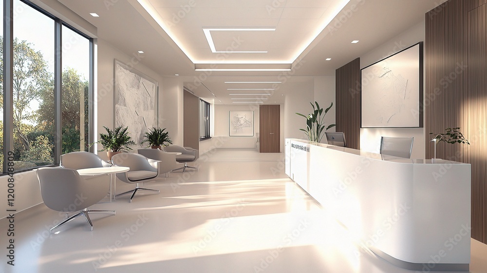 Fototapeta premium Modern Interior of a Bright and Clean Doctor's Office Space