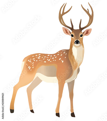  Illustration deer animal wildlife nature wild background design mammal vector stag