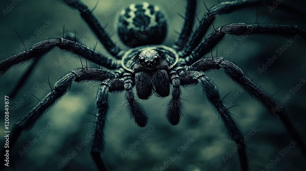 Obraz premium Close-up of a Spider in its Natural Habitat for Educational Content