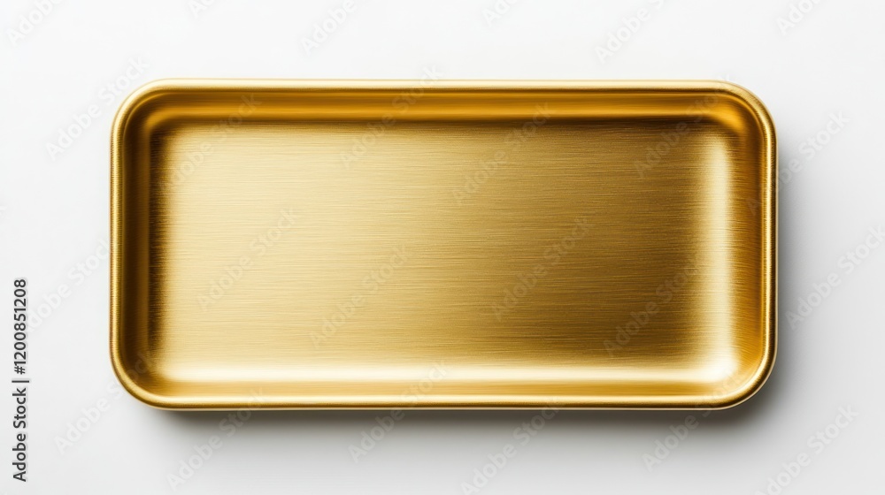Elegant Gold Rectangular Tray: Minimalist Home Decor Elegant Gold Rectangular Tray: Minimalist Home Decor
