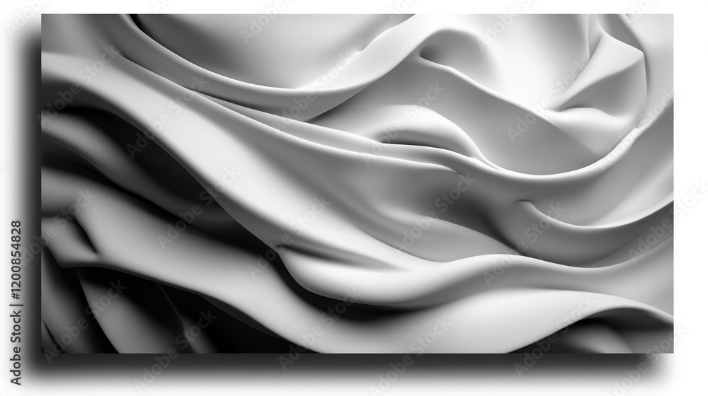 Obraz premium Abstract Drapery: Monochromatic Study of Fabric Texture
